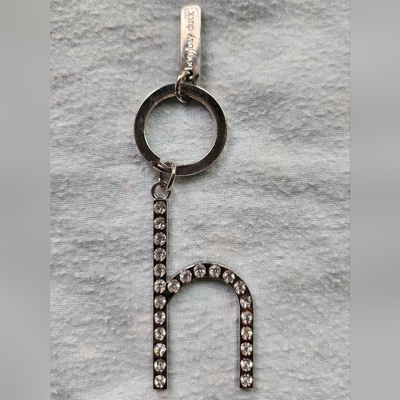 Bombay Duck Pave "h" Initial Bling Keychain, Clear Rhinestones, Silver, NWOT - Picture 1 of 7
